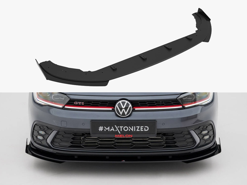Maxton Street PRO Front Splitter + Flaps Volkswagen Polo GTI Mk6 Facelift Maxton Street PRO Front Splitter + Flaps Volkswagen Polo GTI Mk6 Facelift