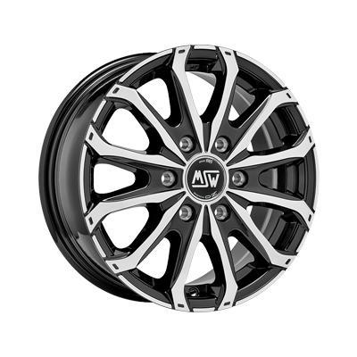 MSW MSW 48 VAN 6 HOLES GLOSS BLACK FULL POLISHED - 16x6.5 - 6x120 - CB: 74.6 - ET50 MSW MSW 48 VAN 6 HOLES GLOSS BLACK FULL POLISHED - 16x6.5 - 6x120 - CB: 74.6 - ET50