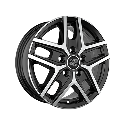 MSW MSW 40 VAN GLOSS BLACK FULL POLISHED - 16x6.5 - 5x118 - CB: 71.1 - ET65