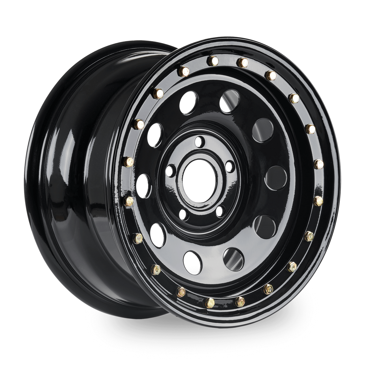 Tuff Torque Imitation Beadlock Steel Wheel 5x120 17 x 8 ET40 65.1 Gloss Black