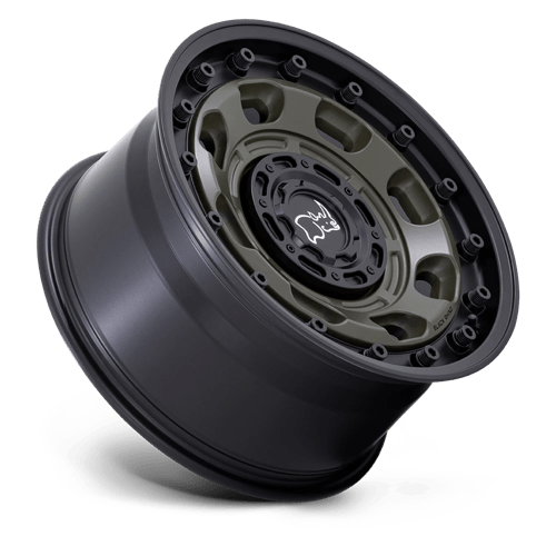 Black Rhino ATLAS OLIVE DRAB GREEN WITH BLACK LIP Alloy Wheel - 18X9 - 6X135/6X139.7 - CB: 106.1 - ET0