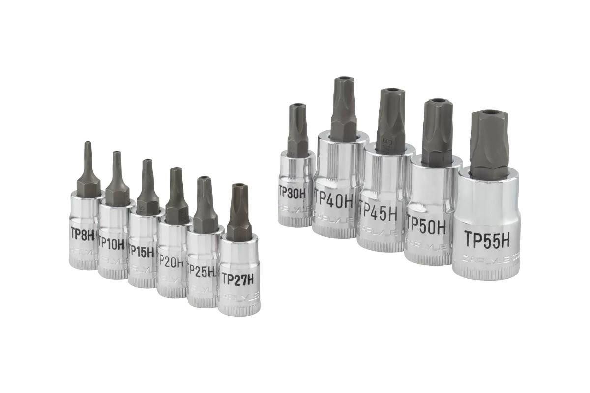 Carlyle 11pc Multi-Drive Standard Depth Torx/Star Plus Bit Chrome