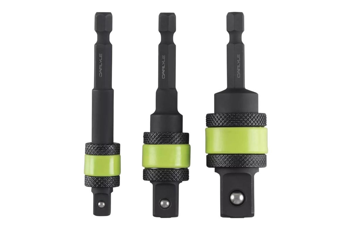 Carlyle 3pc Impact Quick Release Locking Hex Bit Adapter Set