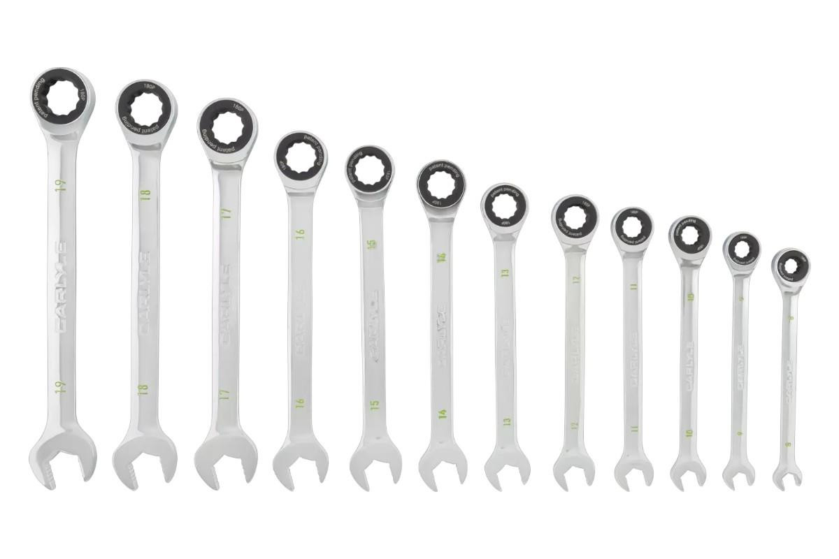 Carlyle 12pc Ratchet Spanner / Wrench 12pt (8mm-19mm) Carlyle 12pc Ratchet Spanner / Wrench 12pt (8mm-19mm)