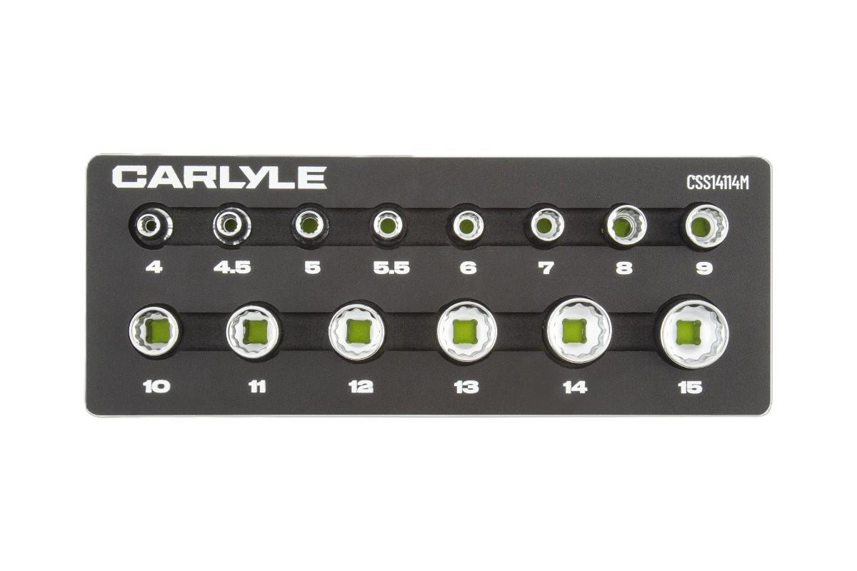 Carlyle 15pc 1/4" Drive Ratchet and Socket Set (5mm-14mm)