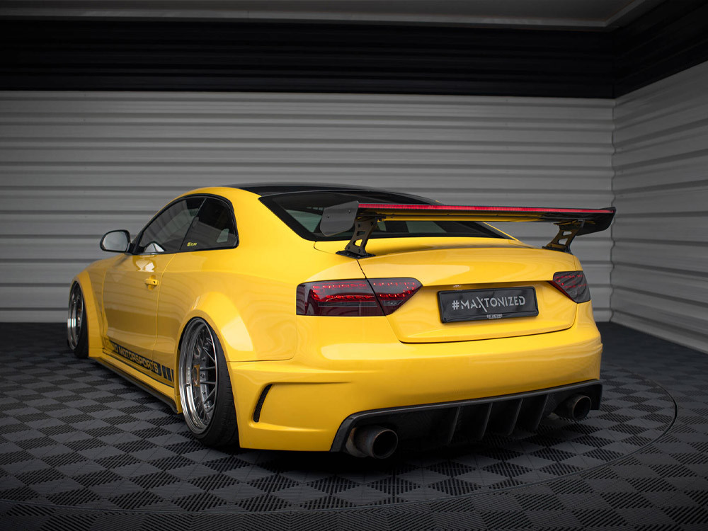 Maxton Carbon Spoiler With External Brackets Uprights + LED Audi A5 Coupe 8T Maxton Carbon Spoiler With External Brackets Uprights + LED Audi A5 Coupe 8T