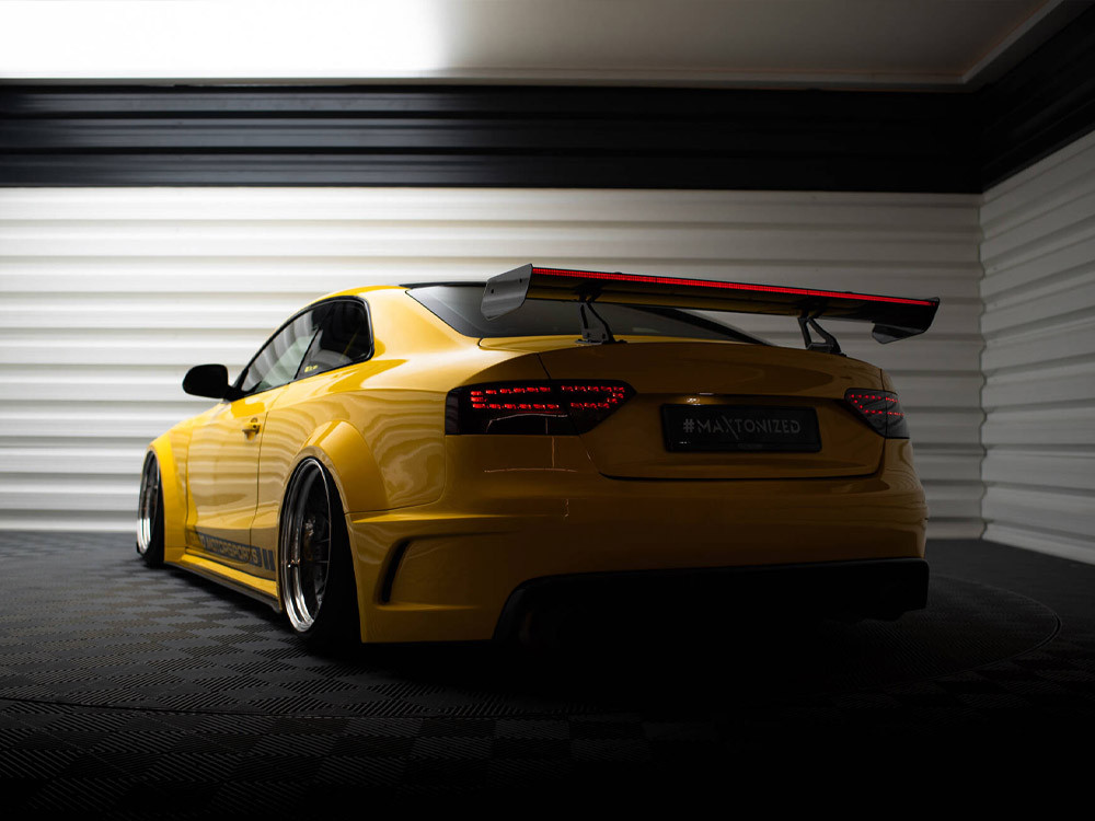 Maxton Carbon Spoiler With Upper Swan Mounting + LED Audi A5 Coupe 8T Maxton Carbon Spoiler With Upper Swan Mounting + LED Audi A5 Coupe 8T