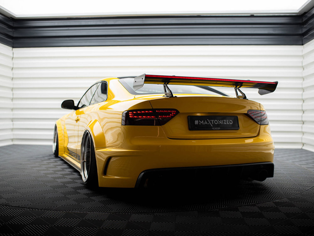 Maxton Carbon Spoiler With Upper Swan Mounting + LED Audi A5 Coupe 8T Maxton Carbon Spoiler With Upper Swan Mounting + LED Audi A5 Coupe 8T