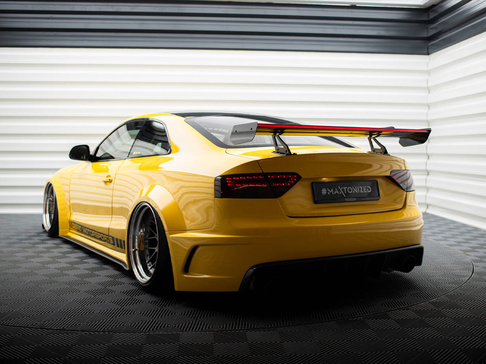 Maxton Carbon Spoiler With Upper Swan Mounting + LED Audi A5 Coupe 8T Maxton Carbon Spoiler With Upper Swan Mounting + LED Audi A5 Coupe 8T