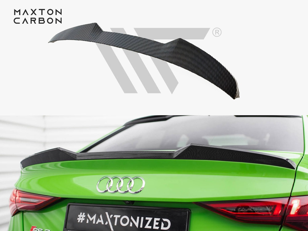 Maxton Carbon Fiber Tailgate Spoiler Audi RS3 / S3 / A3 S-Line / Standard Sedan 8Y Maxton Carbon Fiber Tailgate Spoiler Audi RS3 / S3 / A3 S-Line / Standard Sedan 8Y