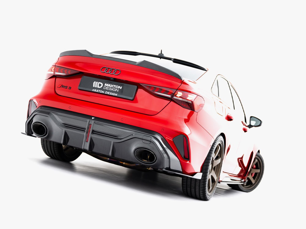 Maxton Prepreg Carbon Fiber Rear Side Splitters Audi RS3 Sedan 8Y Facelift