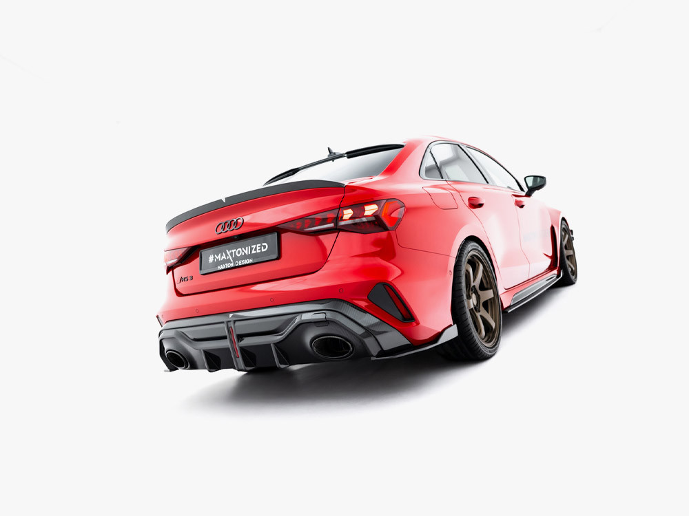 Maxton Prepreg Carbon Fiber Tailgate Spoiler V.2 Audi RS3 / S3 / A3 S-Line / A3 Sedan 8Y Facelift