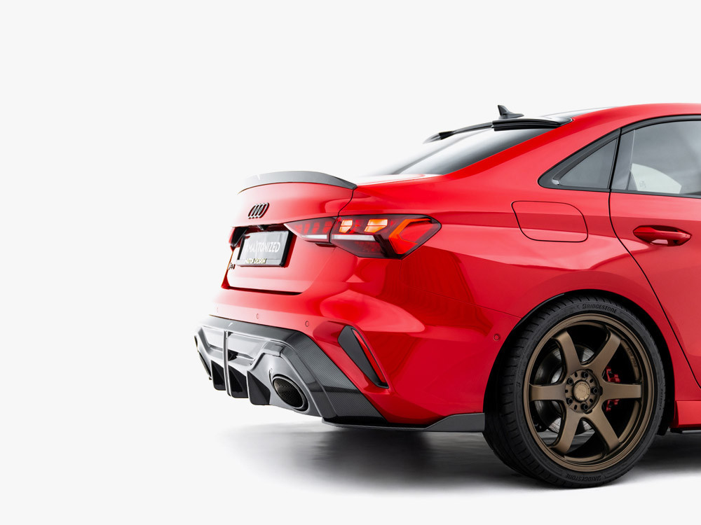 Maxton Prepreg Carbon Fiber Tailgate Spoiler V.2 Audi RS3 / S3 / A3 S-Line / A3 Sedan 8Y Facelift