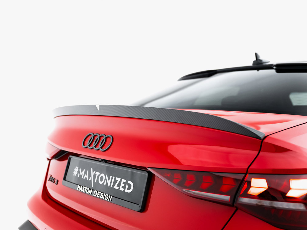 Maxton Prepreg Carbon Fiber Tailgate Spoiler V.2 Audi RS3 / S3 / A3 S-Line / A3 Sedan 8Y Facelift