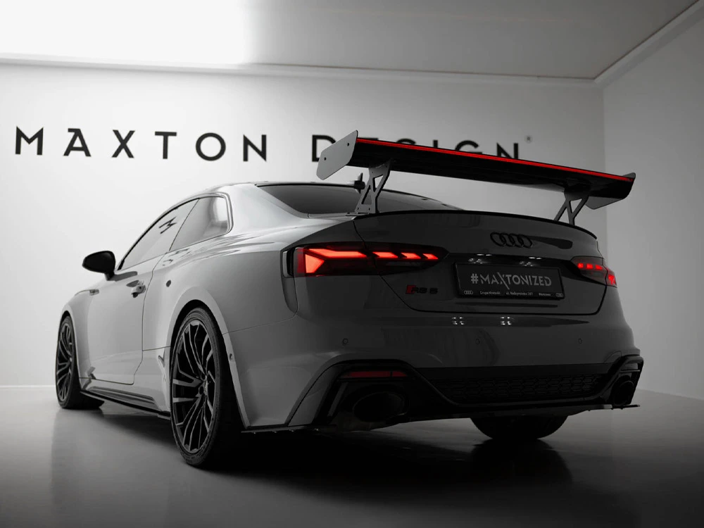 Maxton Carbon Spoiler With External Brackets Uprights V.1 + LED Audi A5 / A5 S-Line / S5 / RS5 Coupe F5 / F5 Facelift Maxton Carbon Spoiler With External Brackets Uprights V.1 + LED Audi A5 / A5 S-Line / S5 / RS5 Coupe F5 / F5 Facelift