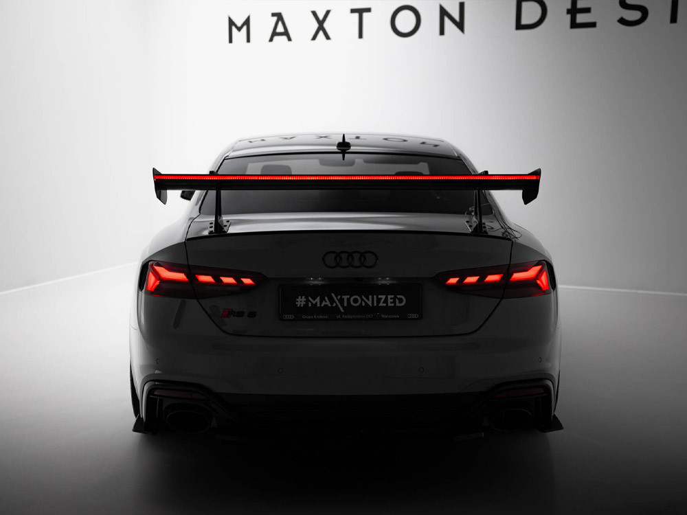 Maxton Carbon Spoiler With Upper Swan Mounting + LED Audi A5 / A5 S-Line / S5 / RS5 Coupe F5 / F5 Facelift