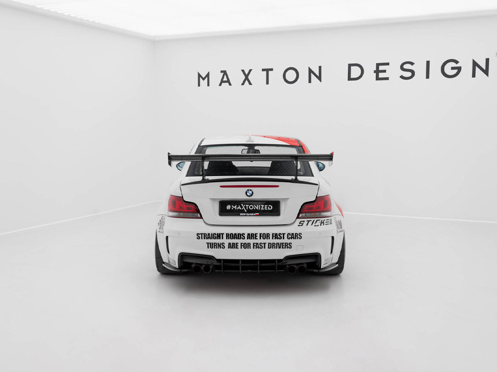 Maxton Carbon Spoiler With Internal Brackets Uprights V.1 BMW 1 M E82 Maxton Carbon Spoiler With Internal Brackets Uprights V.1 BMW 1 M E82