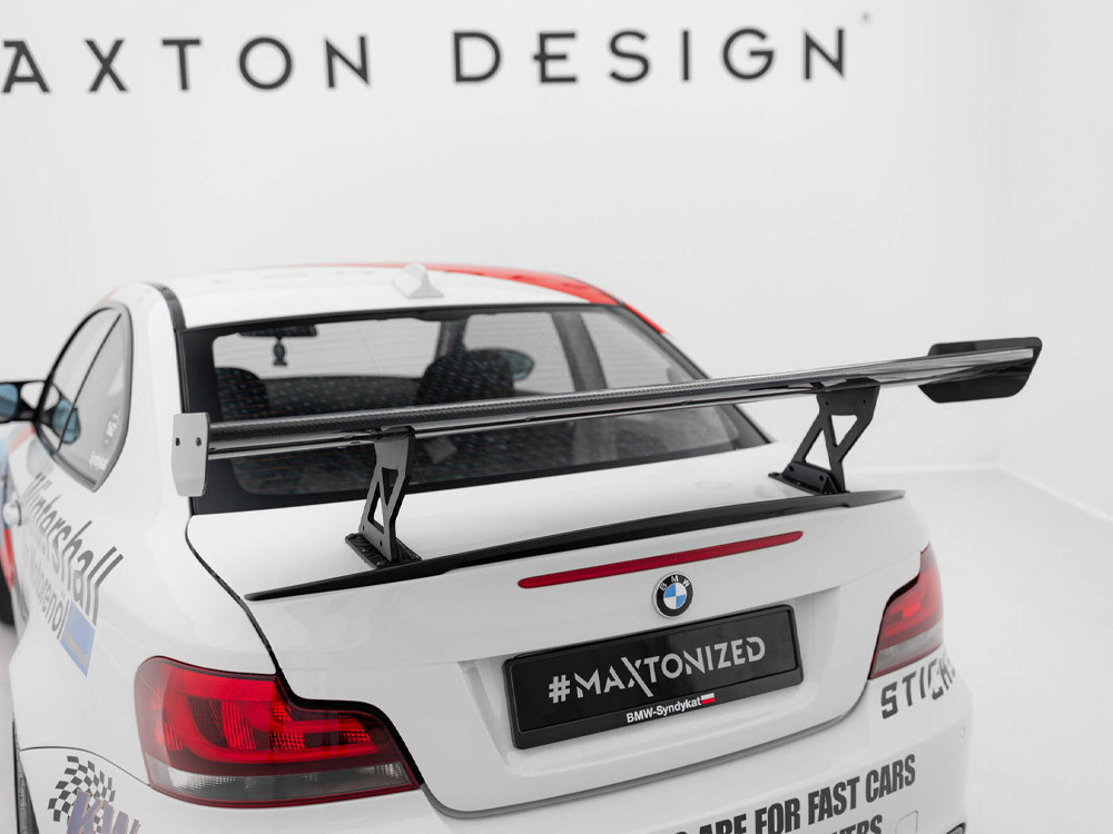 Maxton Carbon Spoiler With Internal Brackets Uprights V.1 BMW 1 M E82 Maxton Carbon Spoiler With Internal Brackets Uprights V.1 BMW 1 M E82