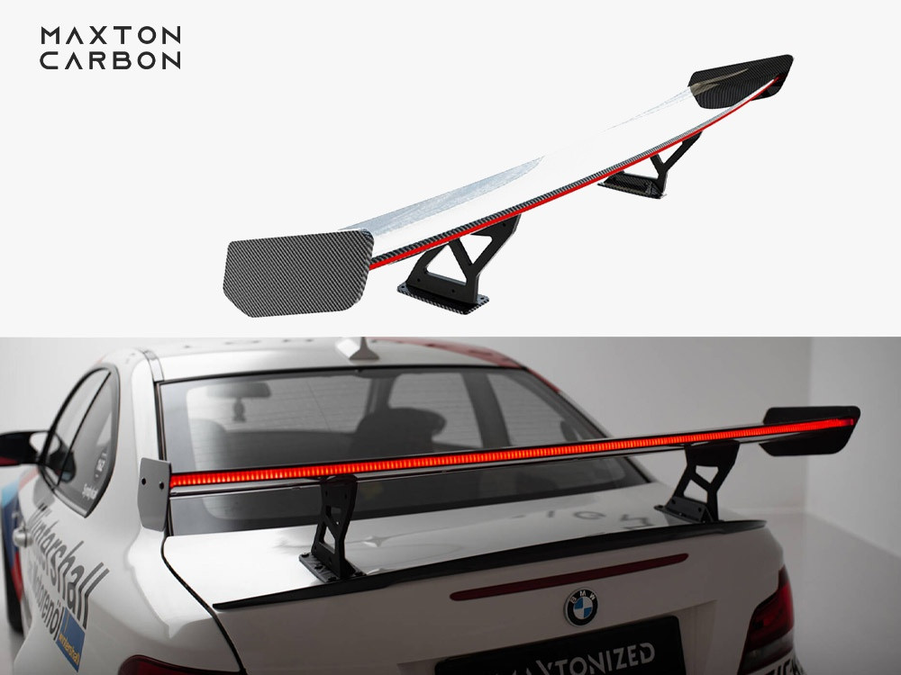 Maxton Carbon Spoiler With Internal Brackets Uprights V.2 + LED BMW 1 M E82 Maxton Carbon Spoiler With Internal Brackets Uprights V.2 + LED BMW 1 M E82