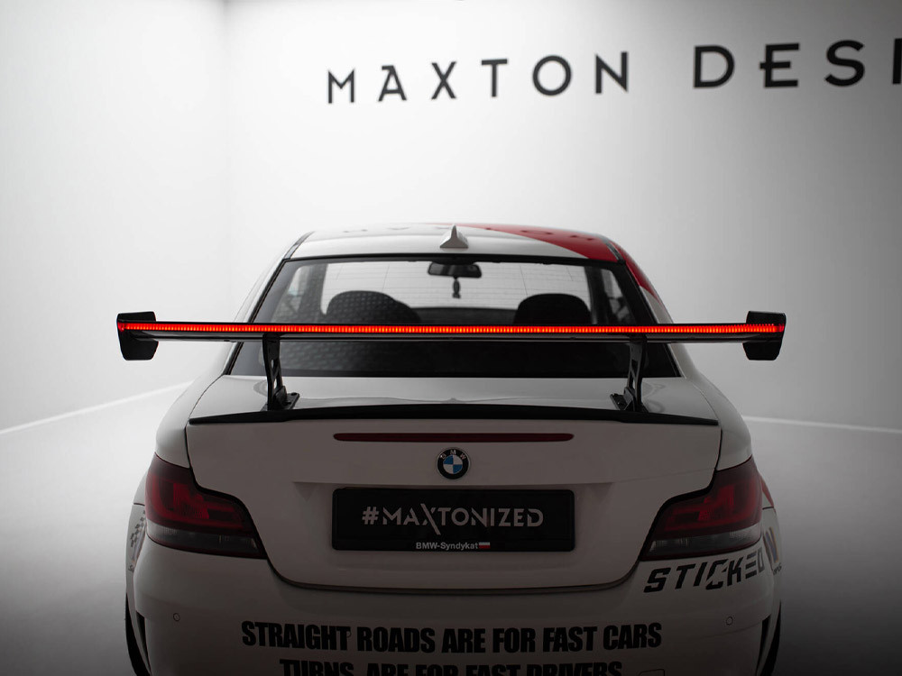 Maxton Carbon Spoiler With Internal Brackets Uprights V.2 + LED BMW 1 M E82 Maxton Carbon Spoiler With Internal Brackets Uprights V.2 + LED BMW 1 M E82