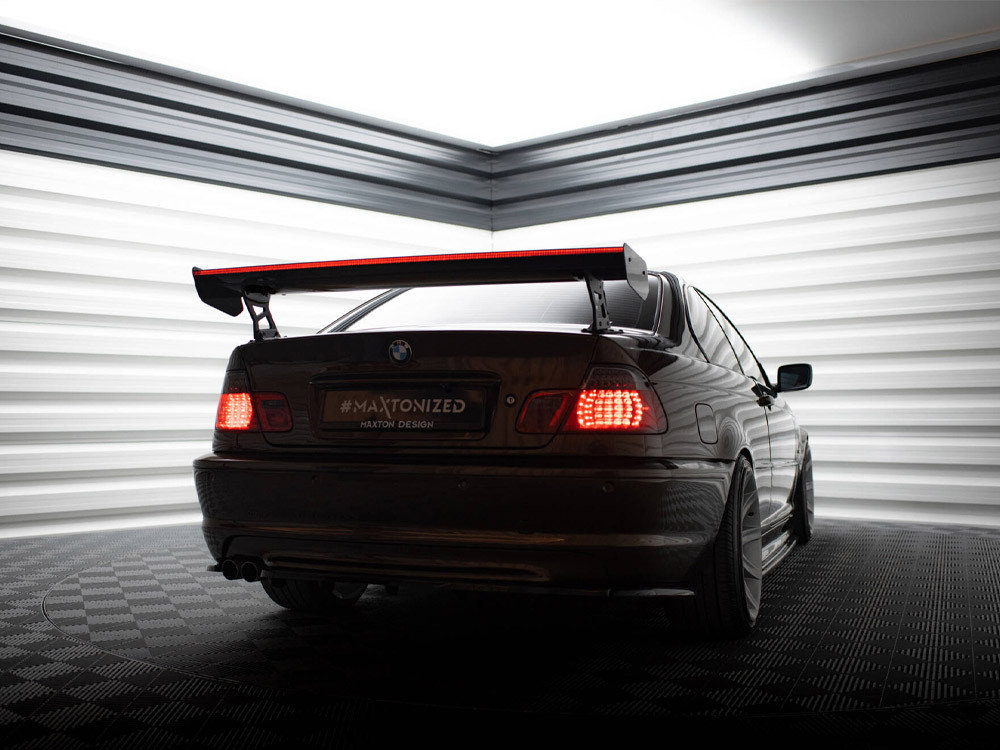 Maxton Carbon Spoiler With External Brackets Uprights + LED BMW 3 Coupe E46 Maxton Carbon Spoiler With External Brackets Uprights + LED BMW 3 Coupe E46