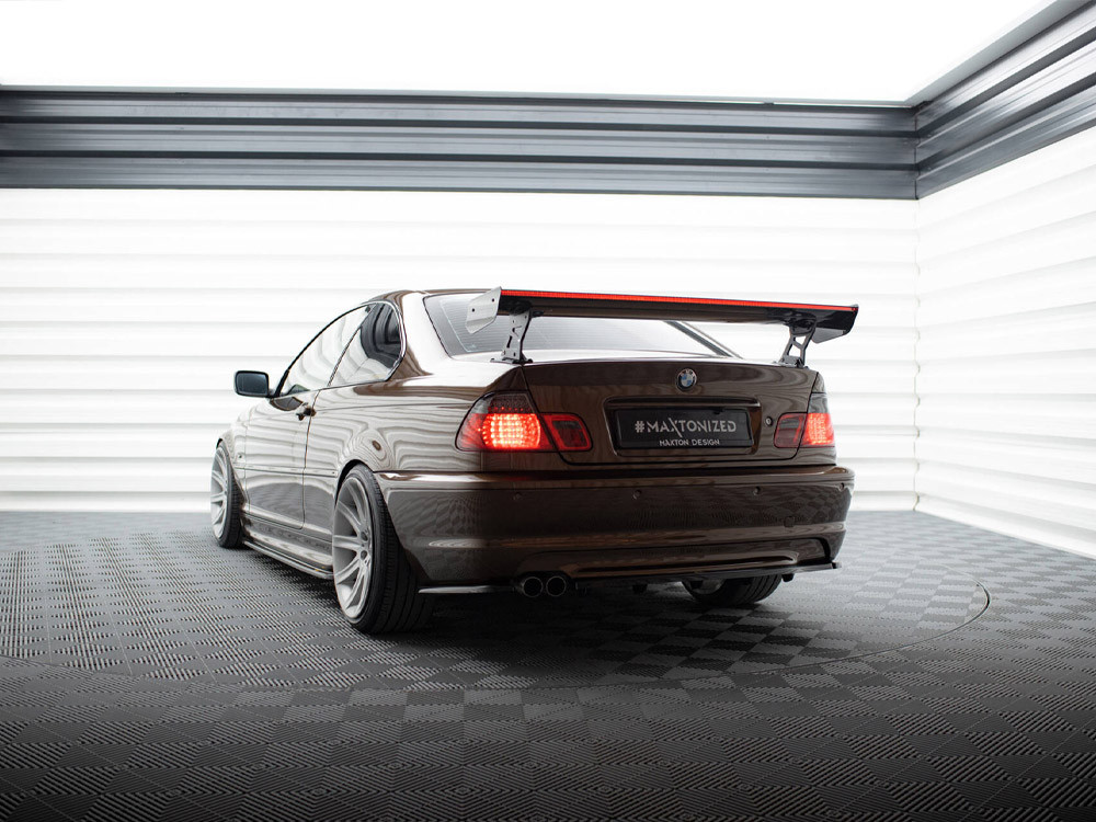 Maxton Carbon Spoiler With External Brackets Uprights + LED BMW 3 Coupe E46 Maxton Carbon Spoiler With External Brackets Uprights + LED BMW 3 Coupe E46
