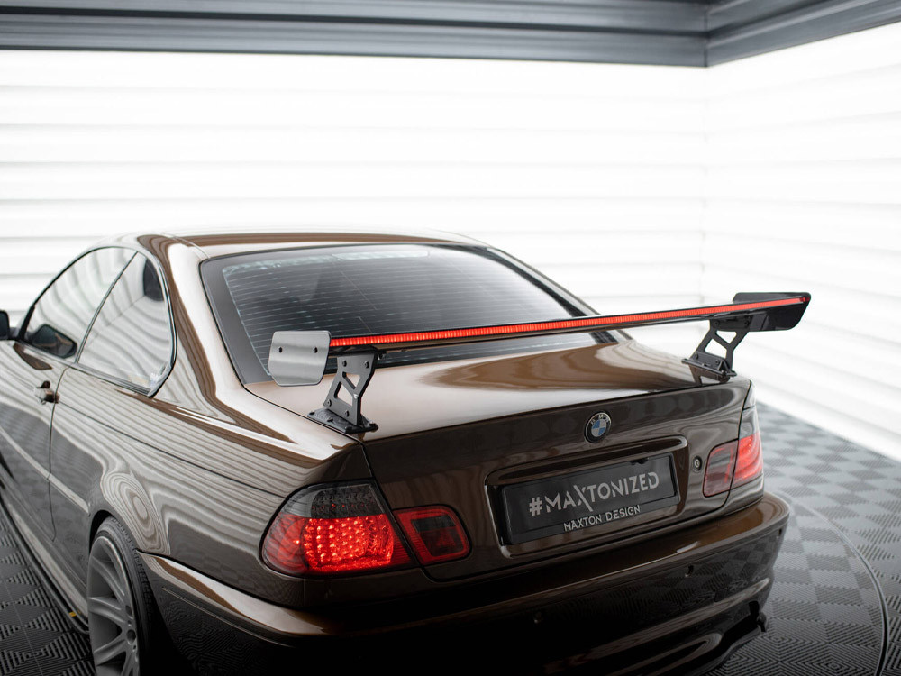 Maxton Carbon Spoiler With External Brackets Uprights + LED BMW 3 Coupe E46 Maxton Carbon Spoiler With External Brackets Uprights + LED BMW 3 Coupe E46
