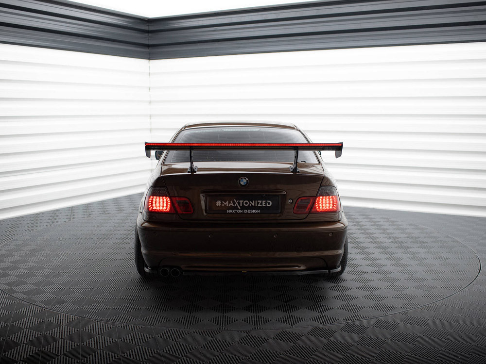 Maxton Carbon Spoiler With Internal Brackets Uprights + LED BMW 3 Coupe E46