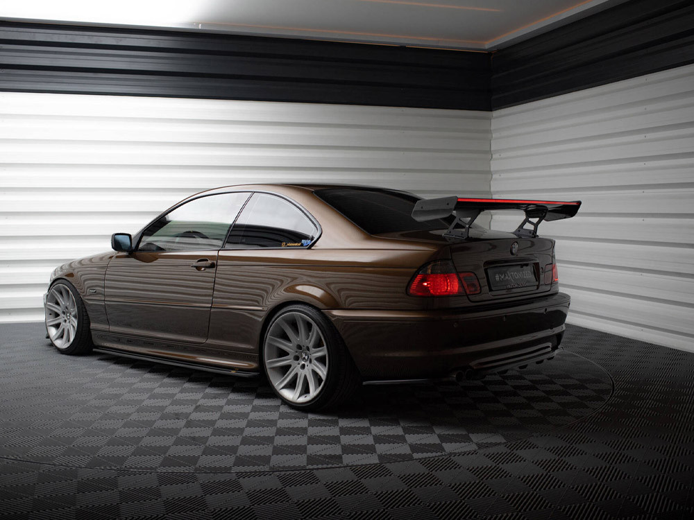 Maxton Carbon Spoiler With Internal Brackets Uprights + LED BMW 3 Coupe E46