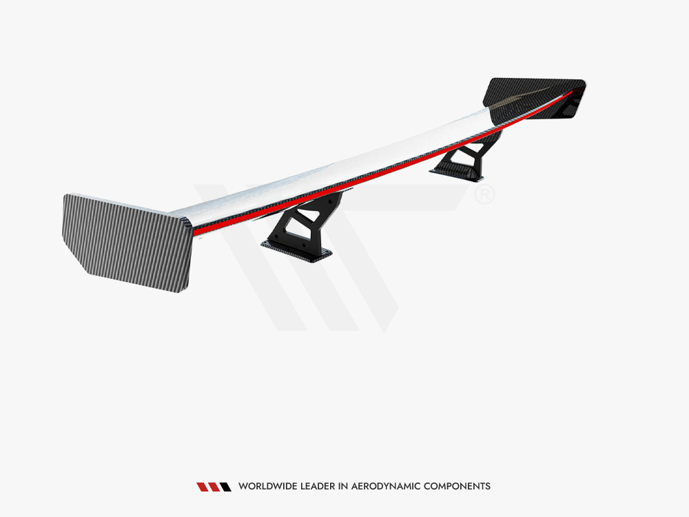 Maxton Carbon Spoiler With Internal Brackets Uprights + LED BMW 3 Coupe E46