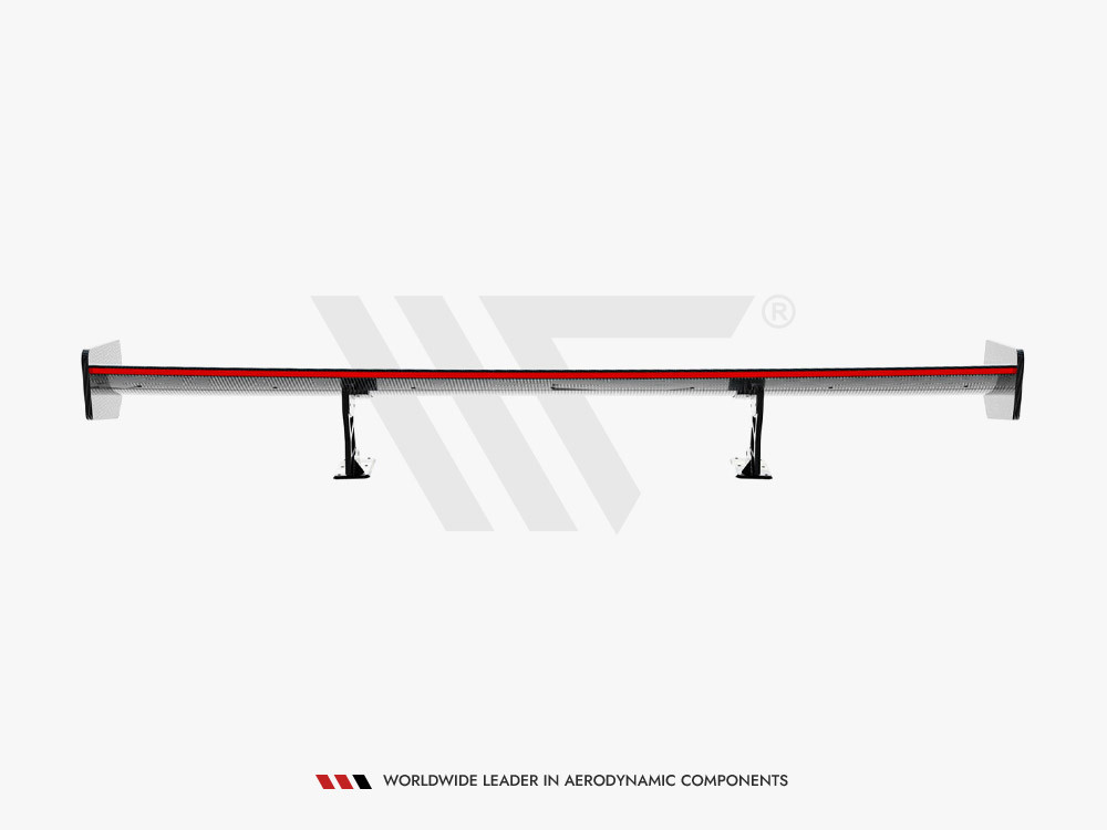 Maxton Carbon Spoiler With Internal Brackets Uprights + LED BMW 3 Coupe E46