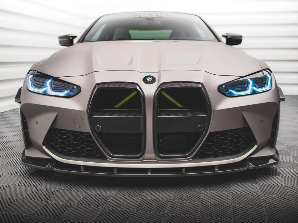 Maxton Carbon Fiber Front Grill + License Plate Holder Base BMW M3 G80 / G81 - WITH ACC Maxton Carbon Fiber Front Grill + License Plate Holder Base BMW M3 G80 / G81 - WITH ACC