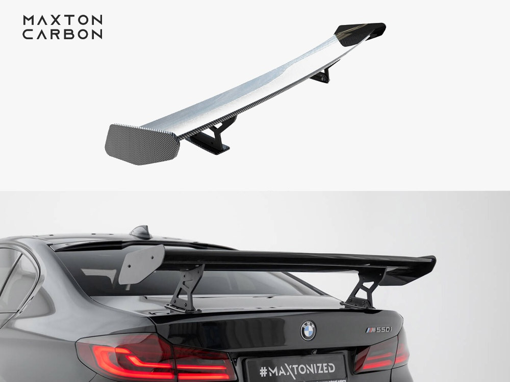 Maxton Carbon Spoiler With Internal Brackets Uprights BMW 5 / M5 Sedan G30 / F90 Maxton Carbon Spoiler With Internal Brackets Uprights BMW 5 / M5 Sedan G30 / F90