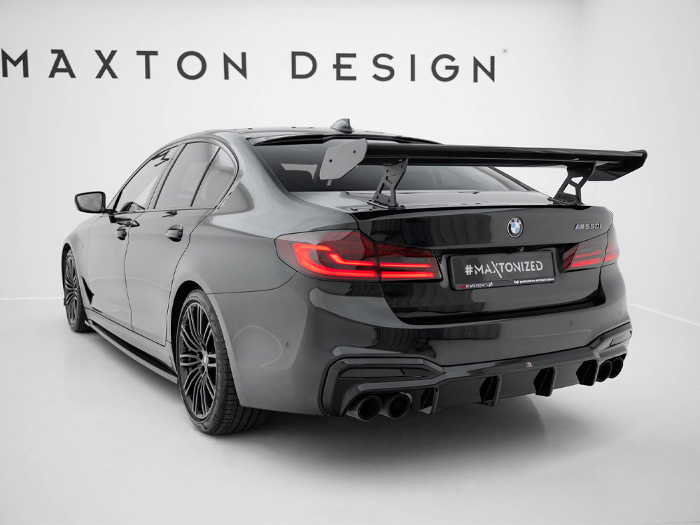 Maxton Carbon Spoiler With Internal Brackets Uprights BMW 5 / M5 Sedan G30 / F90 Maxton Carbon Spoiler With Internal Brackets Uprights BMW 5 / M5 Sedan G30 / F90
