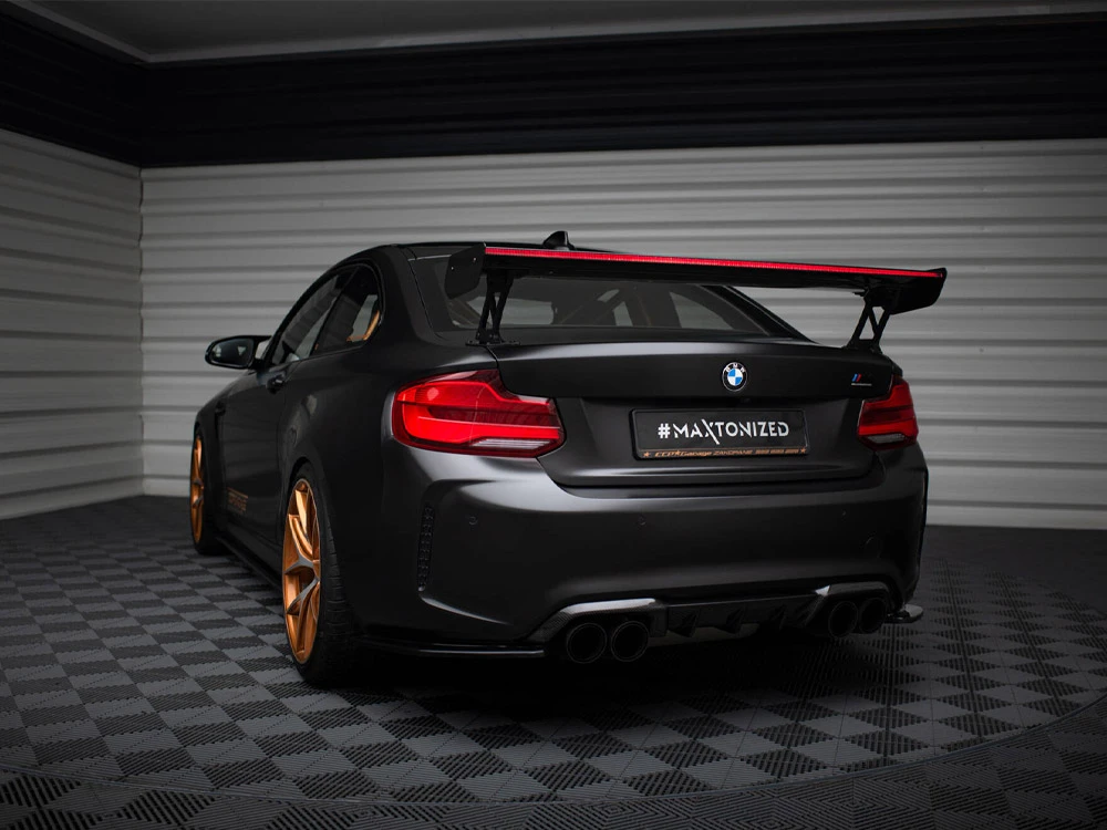 Maxton Carbon Spoiler With External Brackets Uprights + LED BMW M2 F87 Maxton Carbon Spoiler With External Brackets Uprights + LED BMW M2 F87