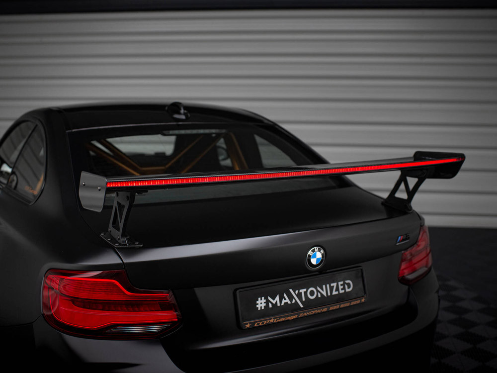 Maxton Carbon Spoiler With External Brackets Uprights + LED BMW M2 F87 Maxton Carbon Spoiler With External Brackets Uprights + LED BMW M2 F87