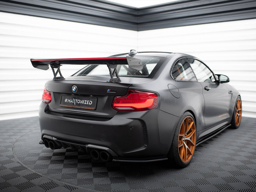 Maxton Carbon Spoiler With Internal Brackets Uprights + LED BMW M2 F87 Maxton Carbon Spoiler With Internal Brackets Uprights + LED BMW M2 F87