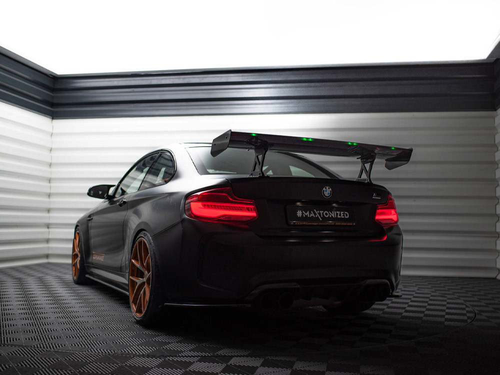 Maxton Carbon Spoiler With Internal Brackets Uprights + LED BMW M2 F87 Maxton Carbon Spoiler With Internal Brackets Uprights + LED BMW M2 F87