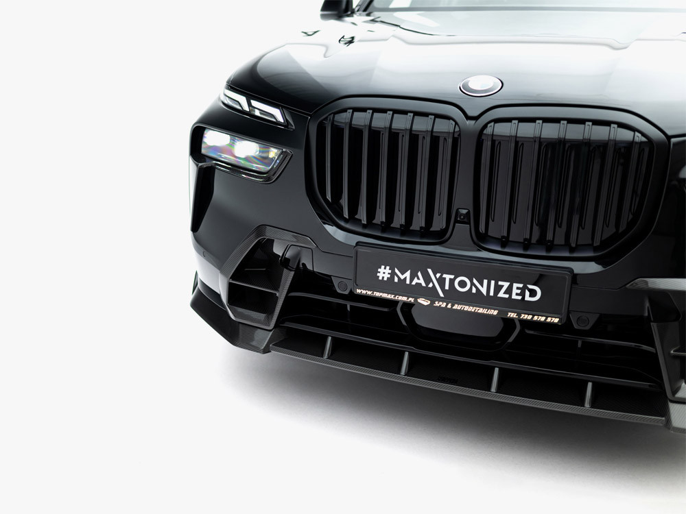 Maxton Prepreg Carbon Fiber Front Splitter BMW X7 M-Pack G07 Facelift Maxton Prepreg Carbon Fiber Front Splitter BMW X7 M-Pack G07 Facelift