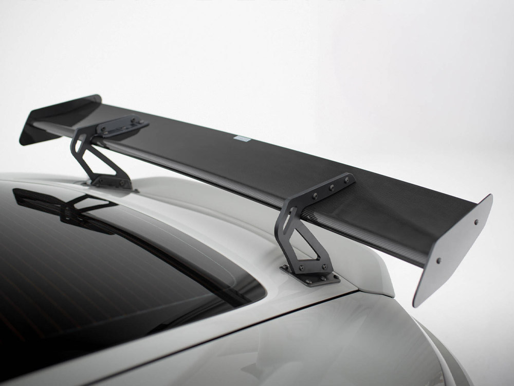 Maxton Carbon Spoiler With Upper Swan Mounting V.1 Porsche 718 Cayman GTS 982c Maxton Carbon Spoiler With Upper Swan Mounting V.1 Porsche 718 Cayman GTS 982c