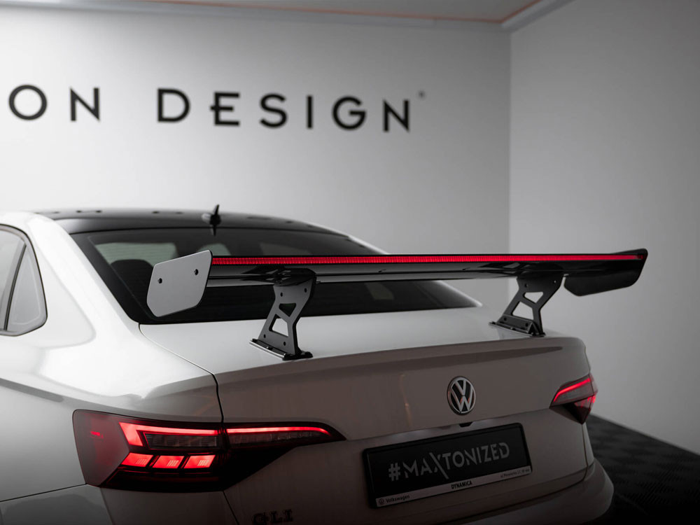 Maxton Carbon Spoiler With Internal Brackets Uprights + LED Volkswagen Jetta GLI Mk7 Maxton Carbon Spoiler With Internal Brackets Uprights + LED Volkswagen Jetta GLI Mk7
