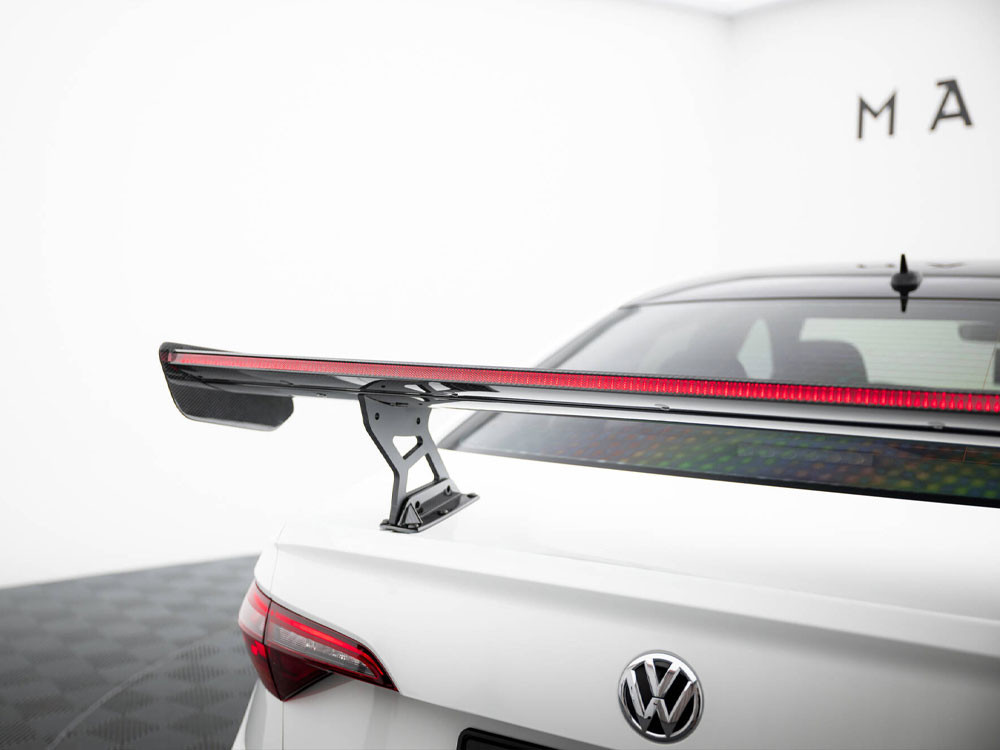 Maxton Carbon Spoiler With Internal Brackets Uprights + LED Volkswagen Jetta GLI Mk7 Maxton Carbon Spoiler With Internal Brackets Uprights + LED Volkswagen Jetta GLI Mk7