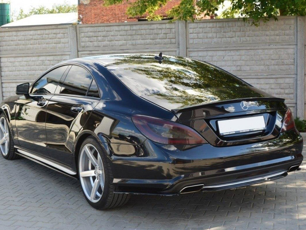 Maxton Central Rear Splitter Mercedes CLS C218 Amg-line (Without A Vertical BAR) (2011-2014)