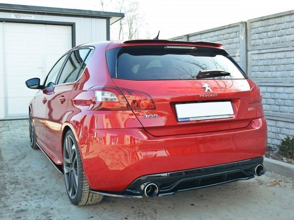 Maxton Central Rear Splitter Peugeot 308 II GTI (Without Vertical Bars)