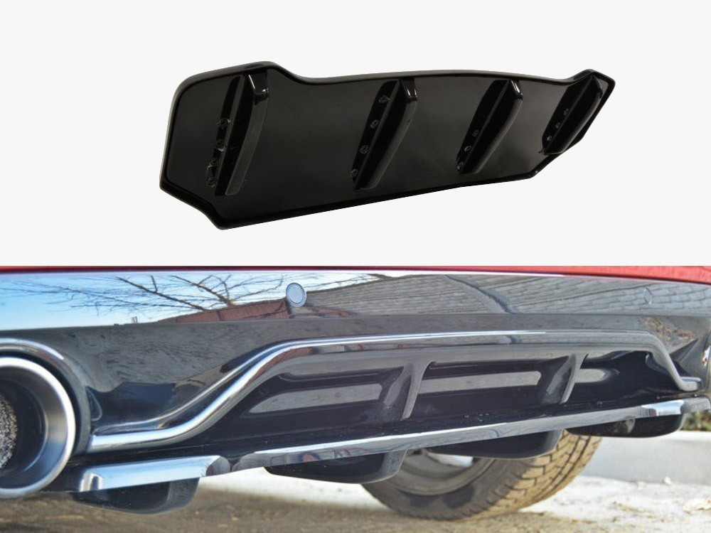 Maxton Central Rear Splitter (Vertical Bars) Peugeot 308 II GTI