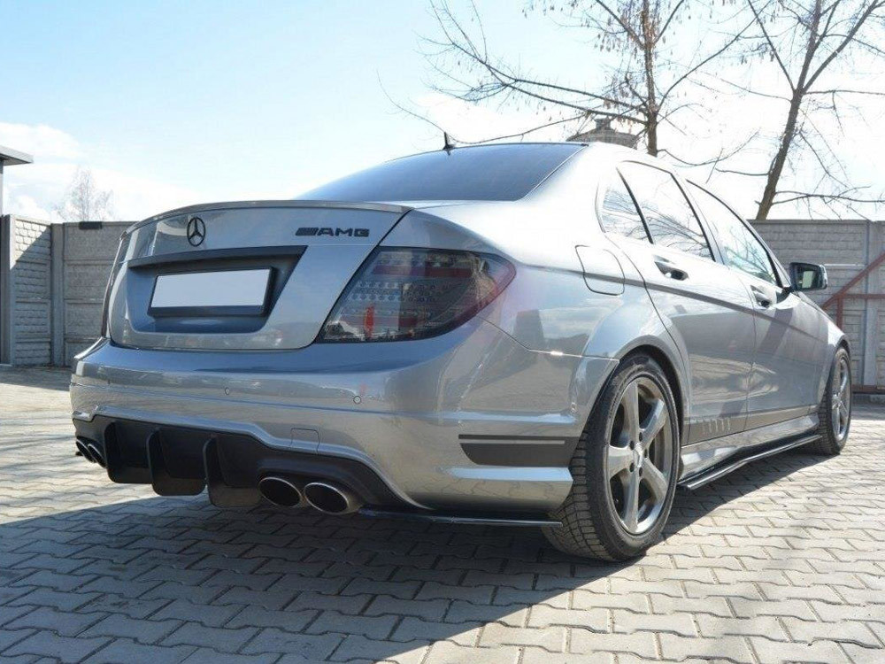 Maxton Rear Diffuser V.2 Mercedes C W204 Amg-line (Facelift) (2011-2014)