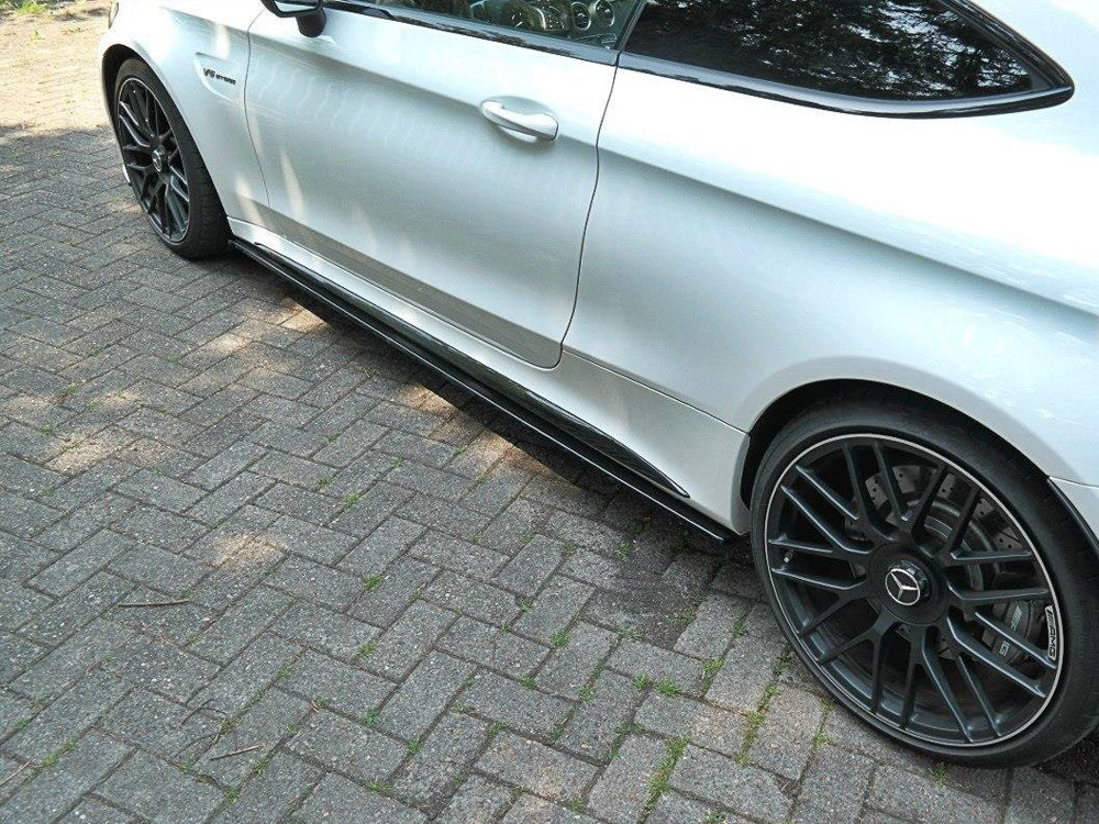 Maxton Side Skirts Splitters Mercedes C 205 63 AMG Coupe (2016-2018)