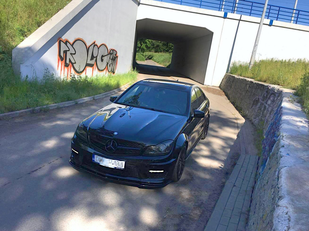Maxton Front Splitter Mercedes-Benz C63 AMG Sedan / Estate W204 / S204 Facelift