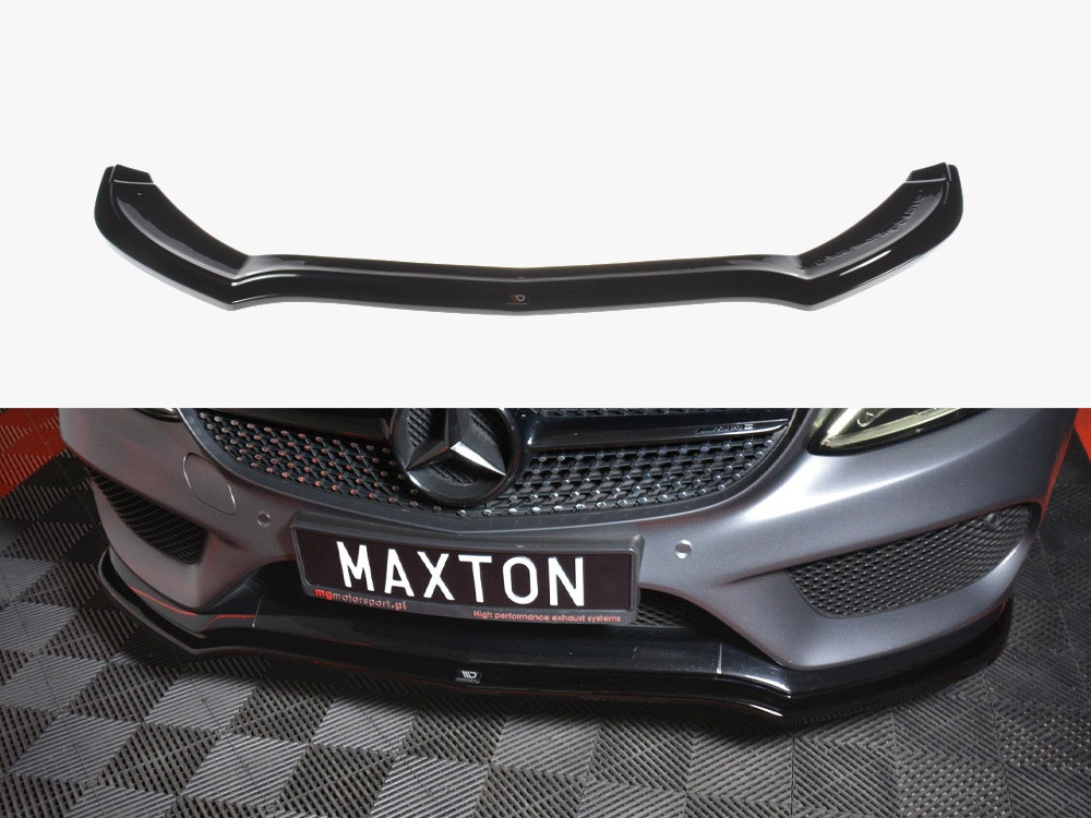 Maxton Front Splitter Mercedes C-class W205 Coupe Amg-line (2015-2018)
