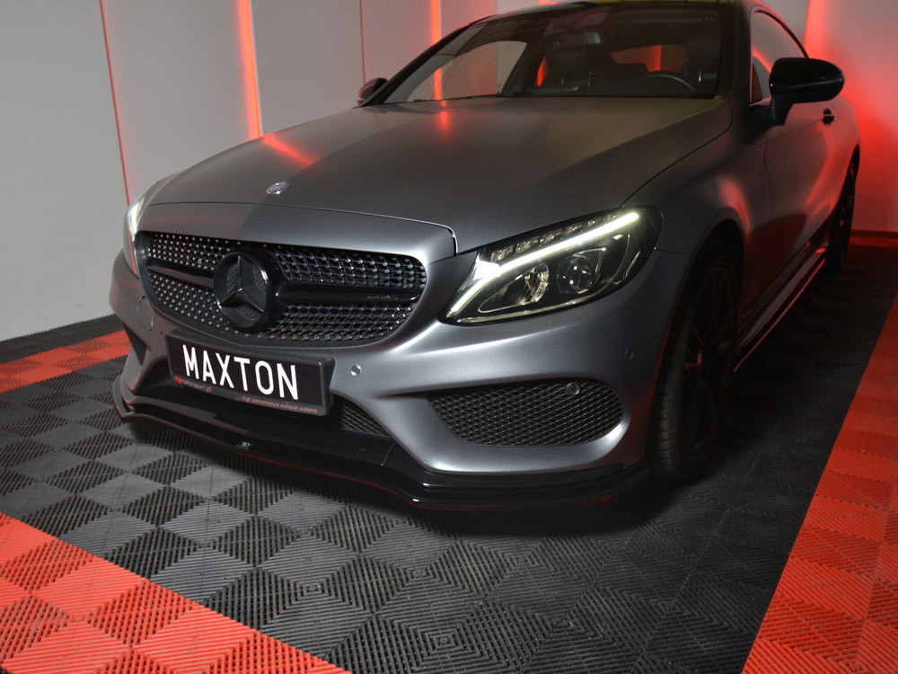 Maxton Front Splitter Mercedes C-class W205 Coupe Amg-line (2015-2018)